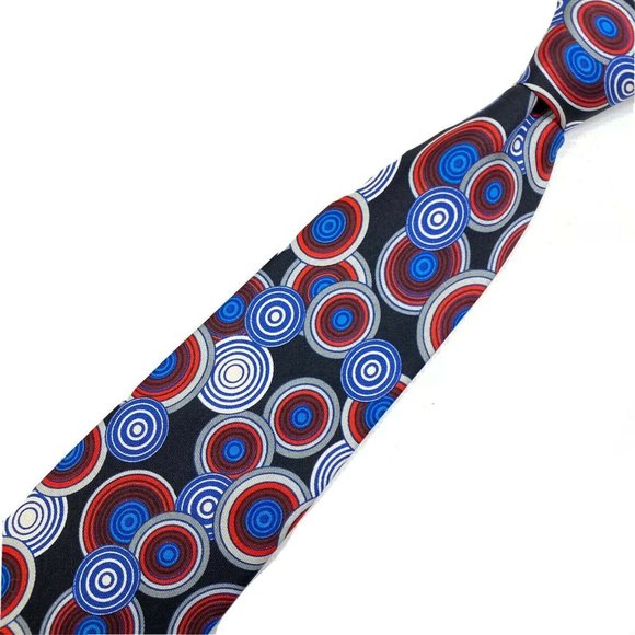 Turnbull & Asser Other - TURNBULL & ASSER Blue Black Geometric Abstract Tie